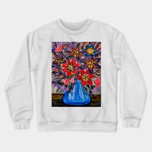 Beautiful and colorful abstract flowers Crewneck Sweatshirt